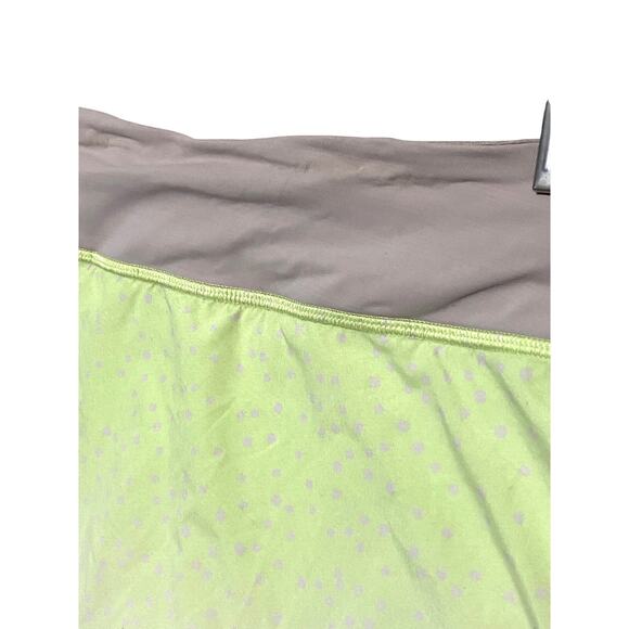 Lululemon Pace Setter Skirt Neon Petit Polka Dot Ruffle Tennis Skort Womens 6 - Picture 4 of 10